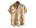 Men's plus size 3D digitally printed casual shirt in loose fit cardigan style