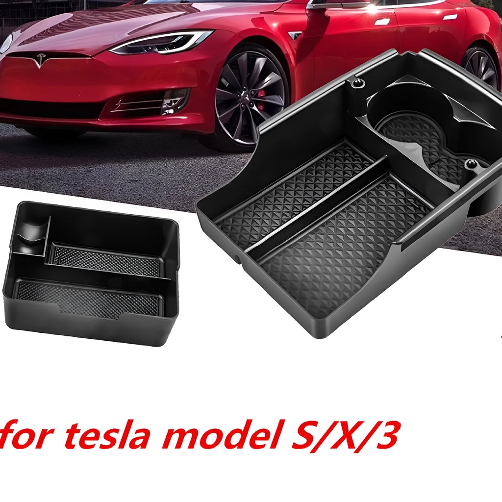 Tesla centre console retrofit plastic storage organiser tray for Model 3 Model X Model S