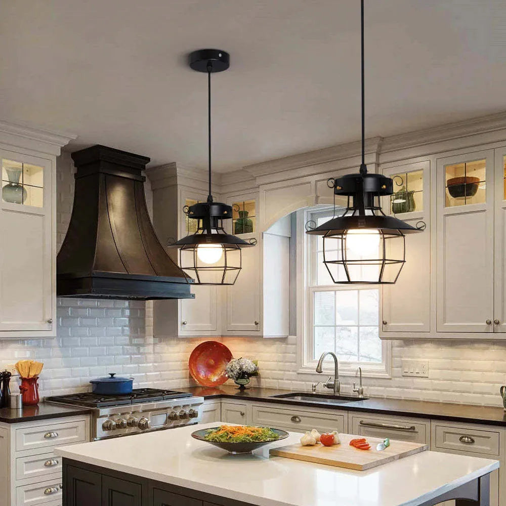 American iron droplight retro lantern lamp with single head design