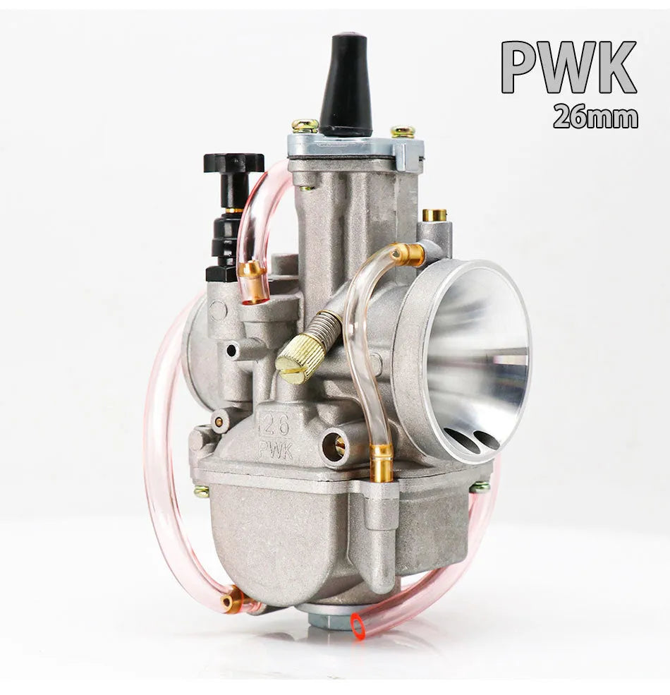 PWK sandblasted motorcycle carburetor upgrade kit in colour box packaging for KR150 KSR modification