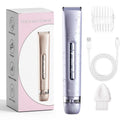 Women's double-headed hair removal device with USB charging, fully washable, available in blue