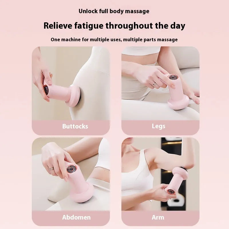 USB electric massager in pink, white or black colours for cervical spine, back and leg tension relief