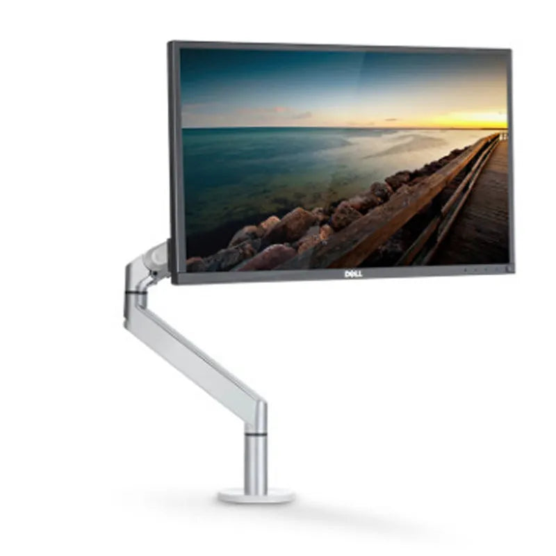 Silver aluminium alloy laptop arm bracket stand with hover design for adjustable height