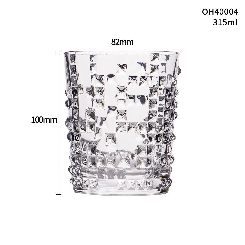 Thick bottom crystal whiskey shot glass in selected colour with 301-400ml capacity