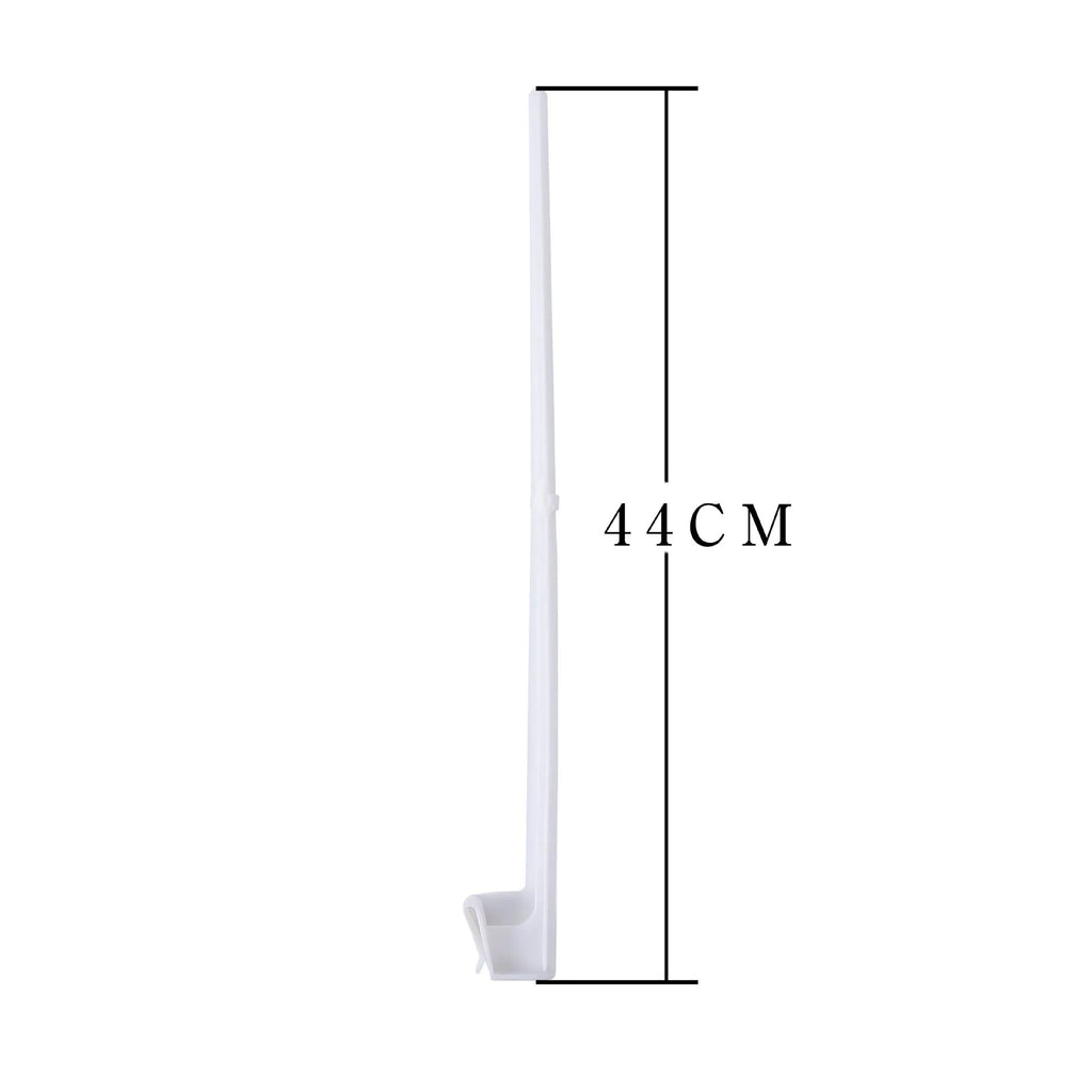 White car window flag bracket set with 10 PP plastic poles for vehicle display