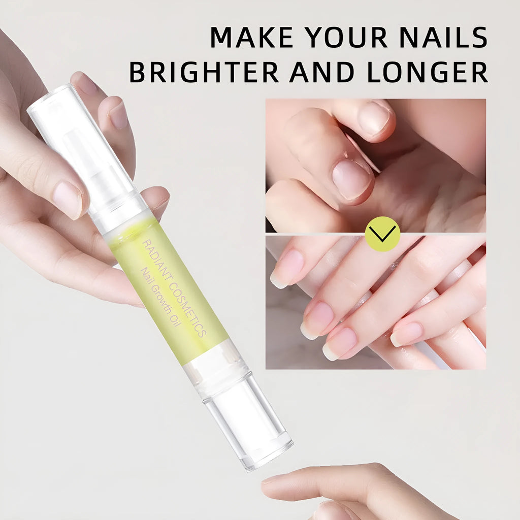 3ml bottle of wash-free nail growth and moisturising treatment oil