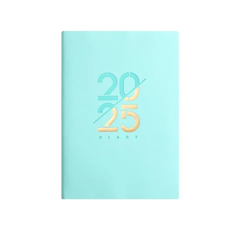 A5 soft leather daily planner with faux leather cover in multiple colour options