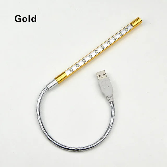 USB-powered aluminium alloy spiral LED night light in multiple colours