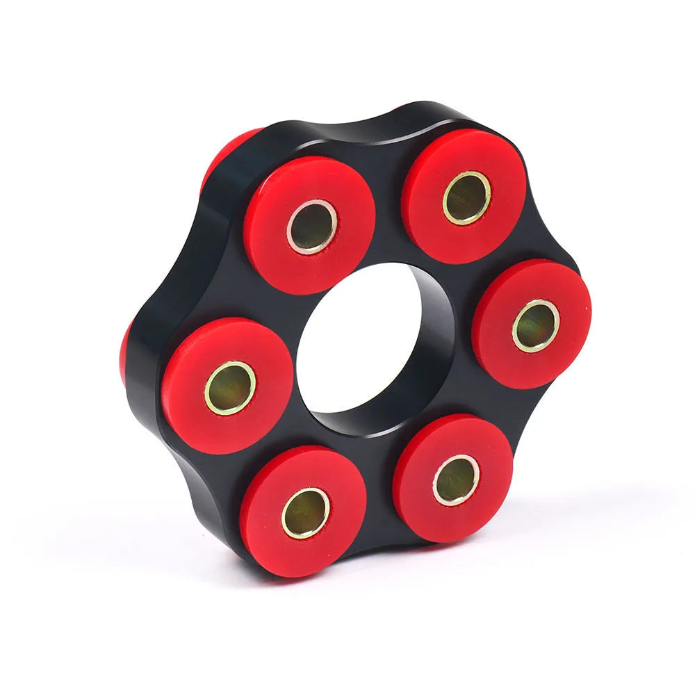 Red polyurethane aluminium drive shaft connecting plate bracket for BMW E28 vehicles with transmission shaft
