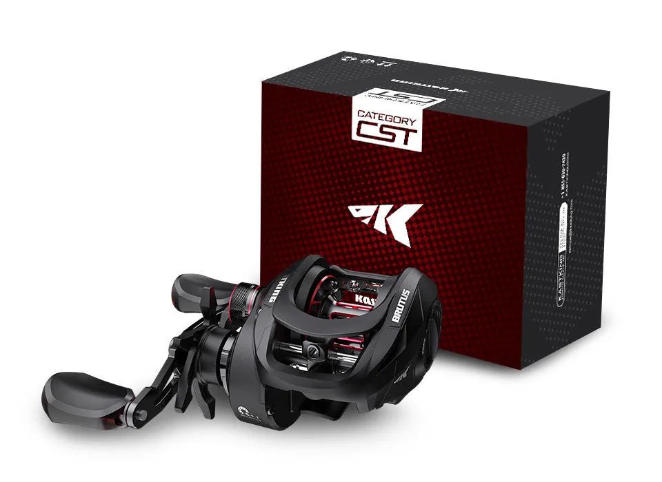 Drip wheel fishing reel with rocking wheel line mechanism, showing left and right hand wheel options.