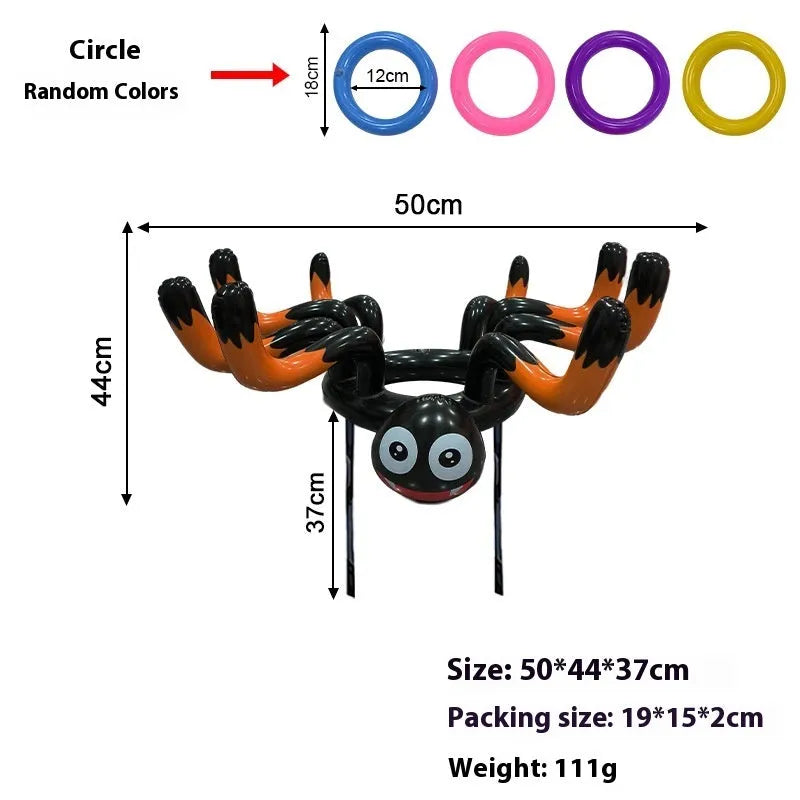 PVC inflatable Halloween throwing toy with octopus design for ghost festival games