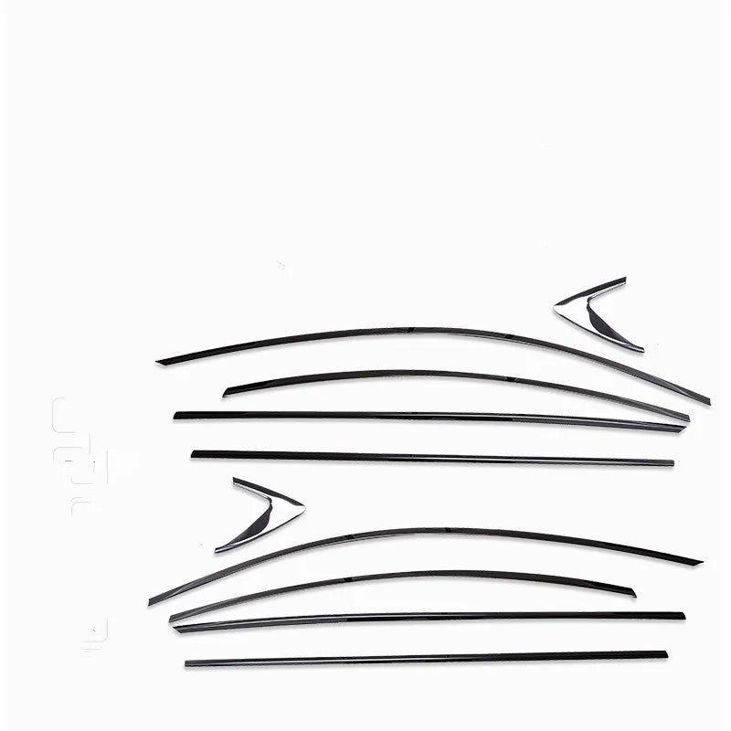 Black titanium window trim moulding set with stainless steel construction for window framing