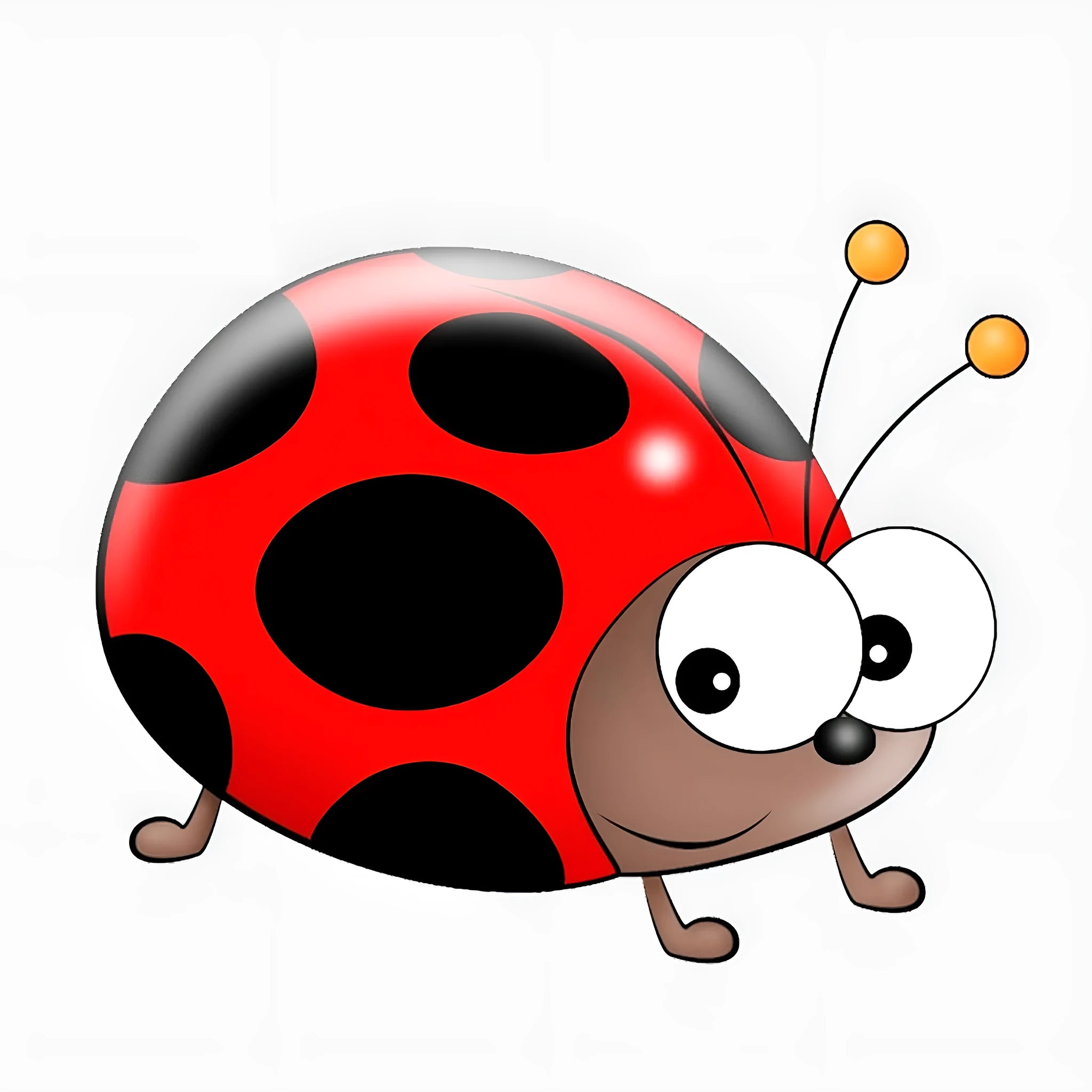 Cartoon ladybird insect pattern on a 14.5 cm PVC vinyl car window sticker decal.