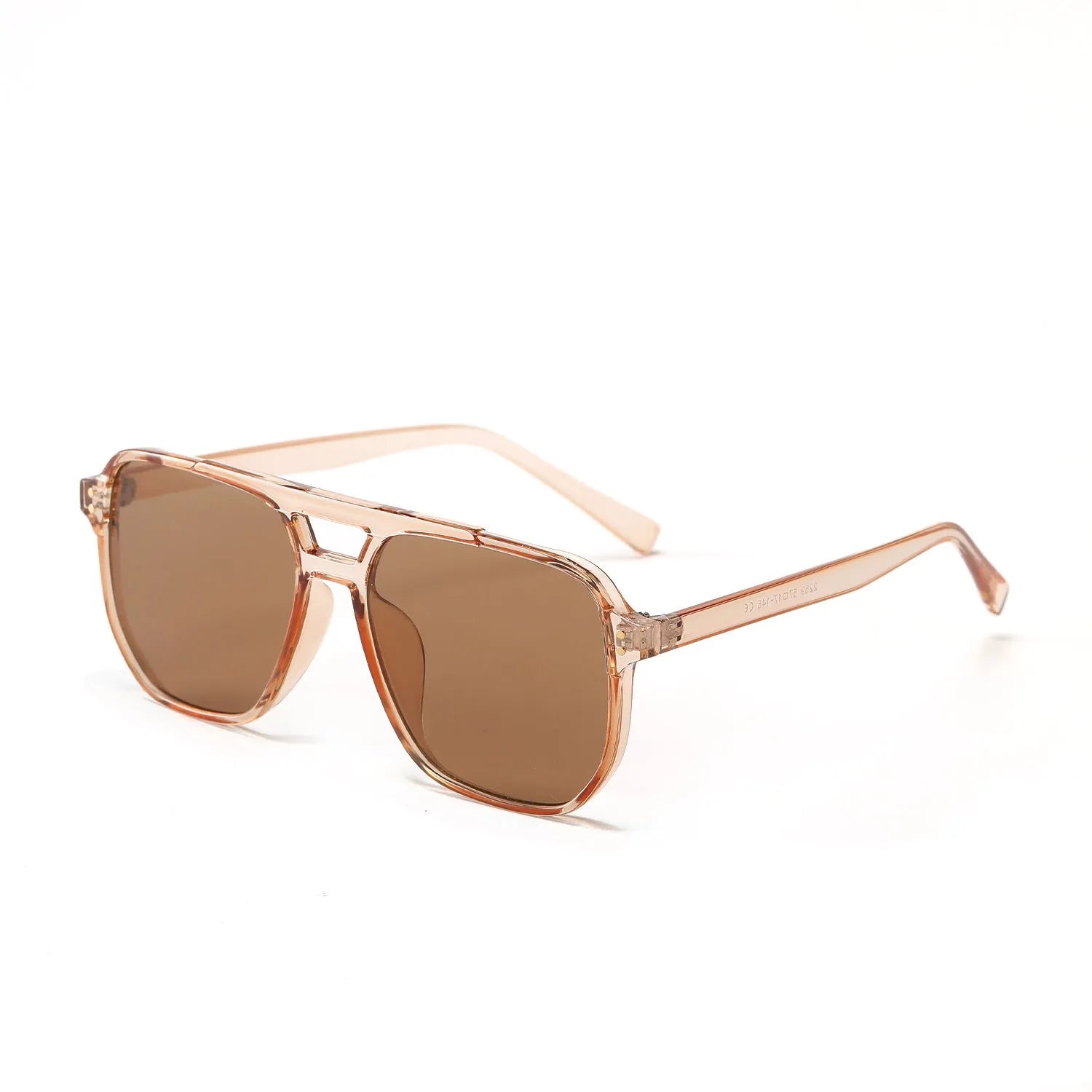 Women's square double beam fashion sunglasses with full frame design in multiple colour options