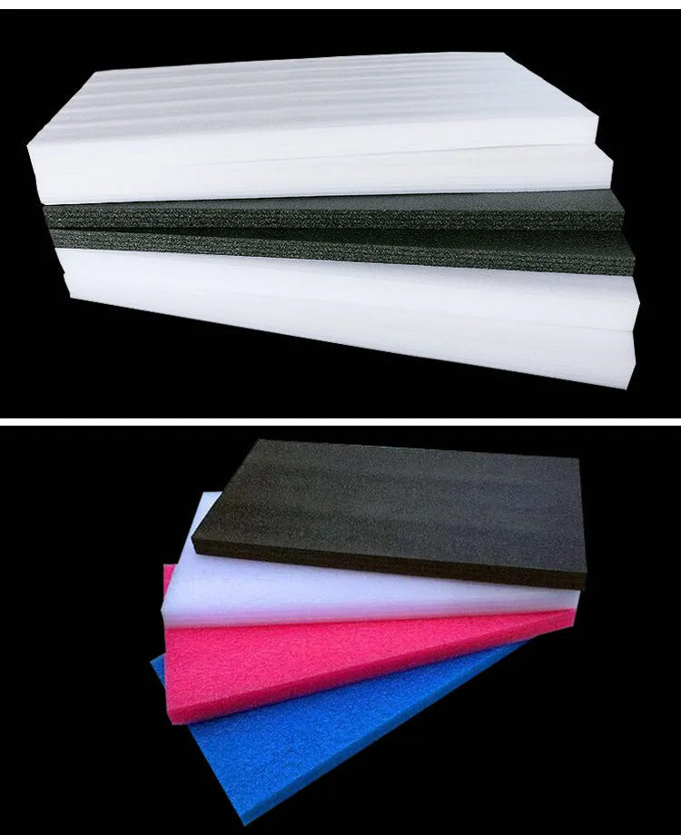 White EPE pearl cotton foam insulation board 200cm long 100cm wide 1cm thick