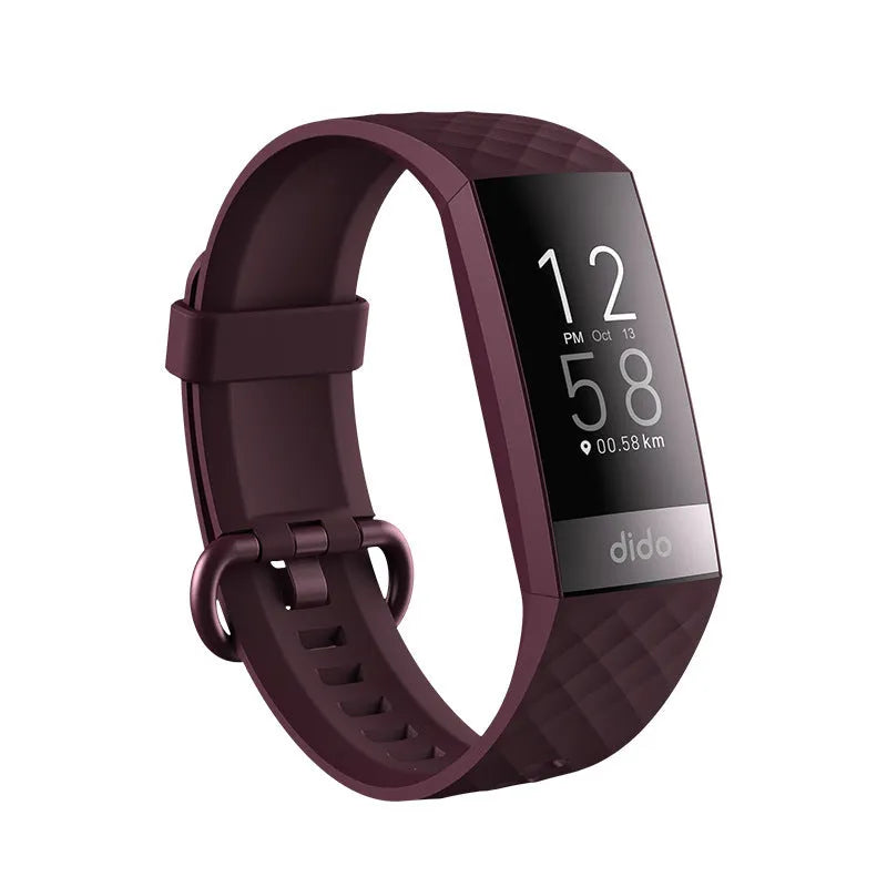 Y6 Black smart bracelet with screen displaying health metrics like ECG, blood pressure, and blood oxygen.