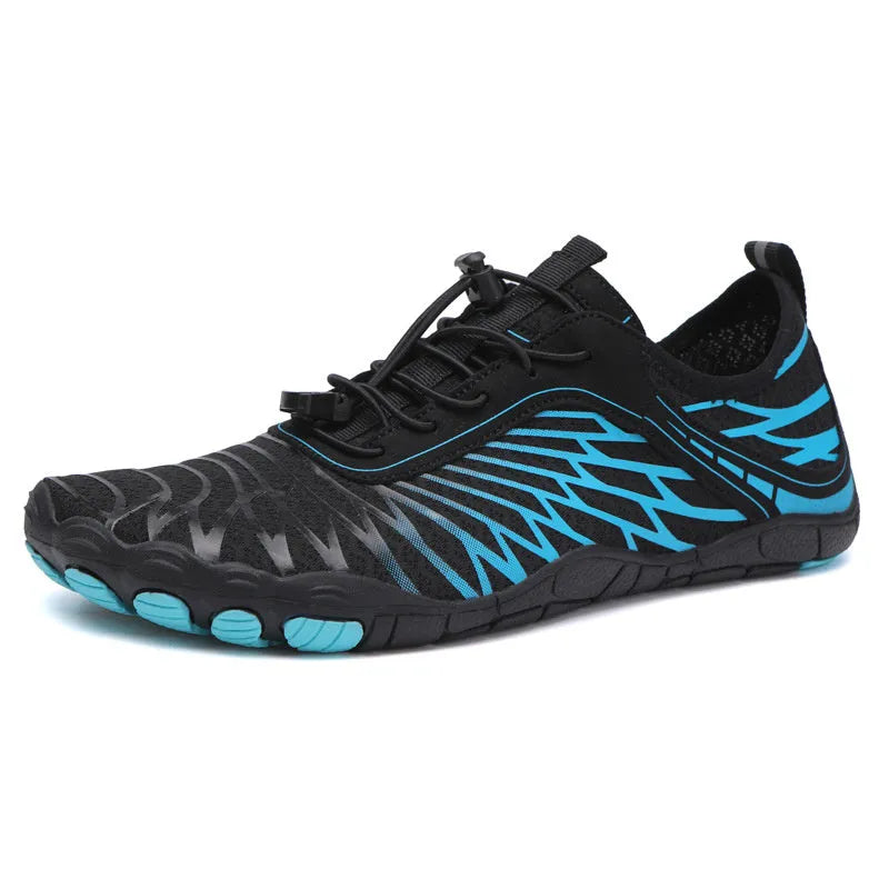 Breathable lace-up sports trainers with non-slip rubber soles in multiple colours