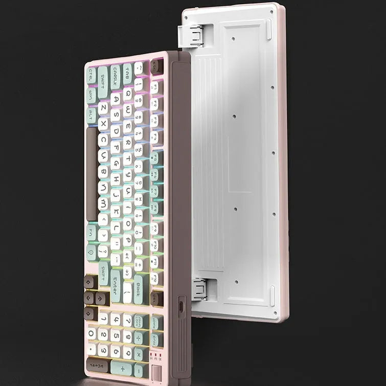 USB desktop keyboard with luminous backlit keys in a black and green colour combination.