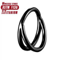Titanium alloy fork-style nose ring body jewellery shown in silver finish.