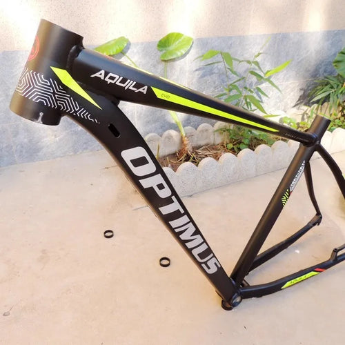 Black green aluminium alloy 29-inch mountain bike frame with inner cable routing