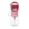 Blue dual-use portable dog water cup with split water grain design for outdoor hydration