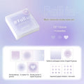 Square gradient parchment multifunctional notepad paper brick with sticky notes and stickers in blush green blue purple colours