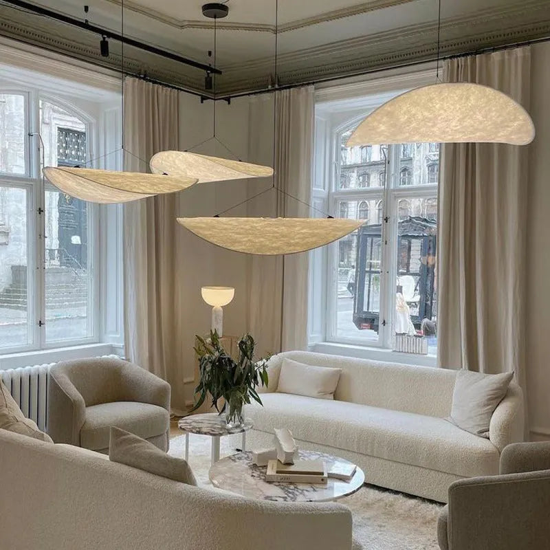 Art silk decorative chandelier ceiling light with multiple diameter options and remote control