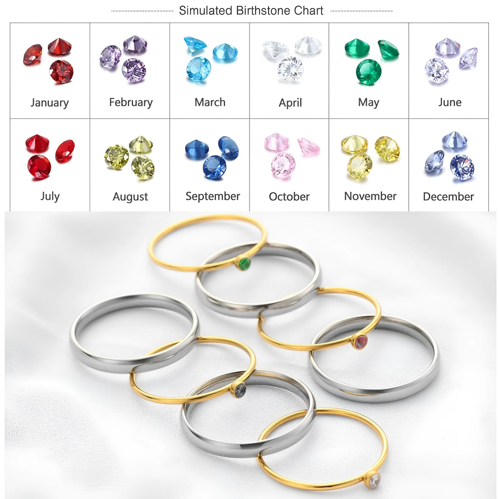 December colour birthstone engraved ring in titanium steel with a geometric design.
