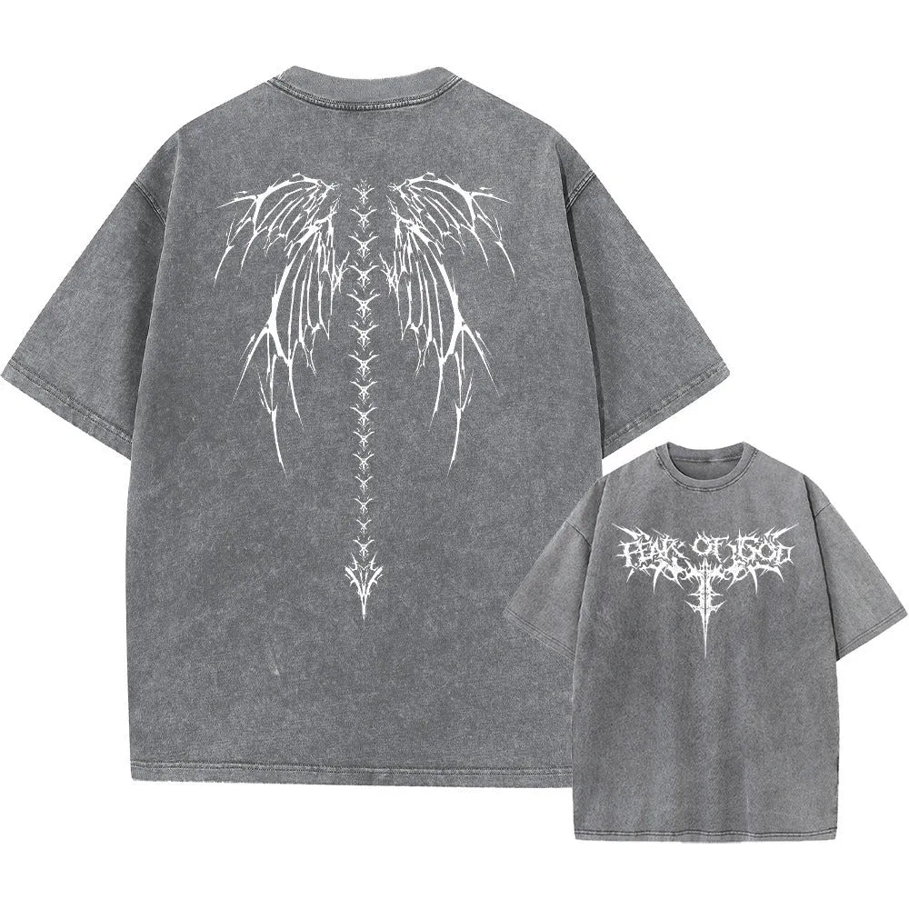 Men's oversized loose fit cotton t-shirt with drop shoulder short sleeves in a solid colour.