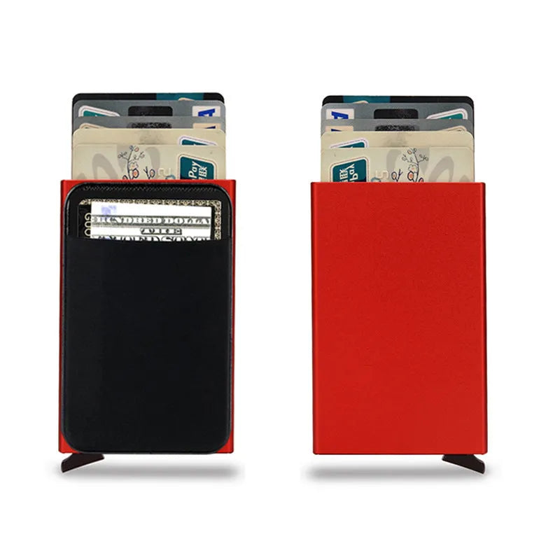 Aluminium alloy metal credit card holder with frosted finish in multiple colour options