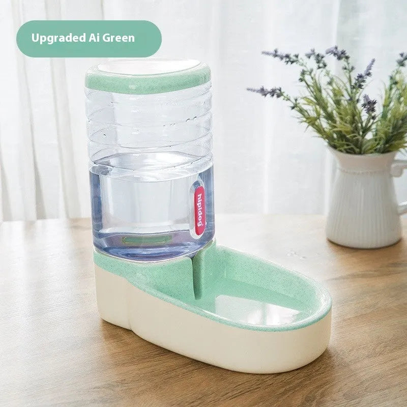 Grey automatic pet water fountain with 3.8L capacity for cats and dogs