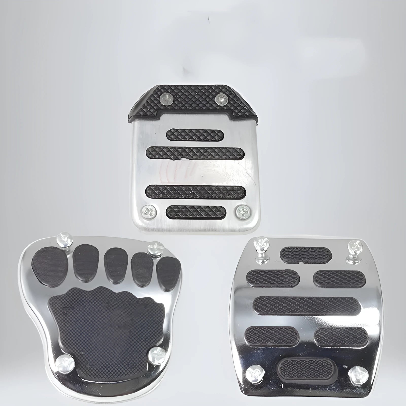 Metal motorcycle brake pedal skid plate footrest in multiple style options