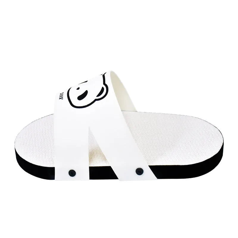 White slipper style corrugated paper cat scratch board pet toy
