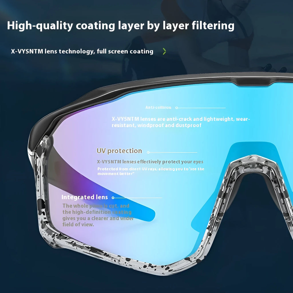 Colourful full-frame mountaineering goggles for climbing and snow sports, showing sample colour options.