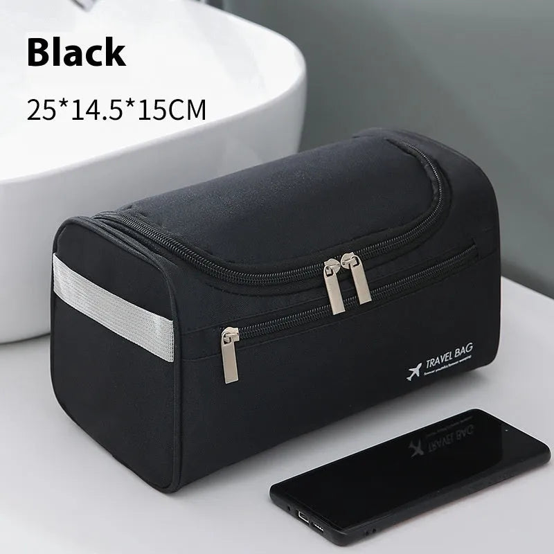 Waterproof cosmetic storage bag in European American retro style with large capacity interior