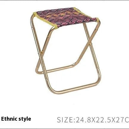 Black national style aluminium folding stool for outdoor camping and fishing