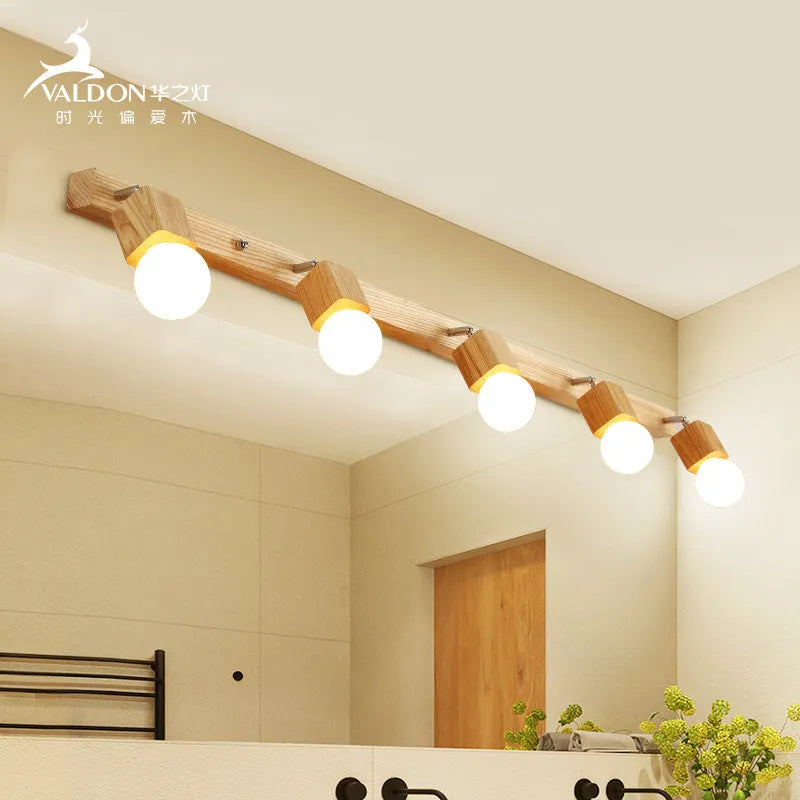 24cm circular mirror finish wall lamp with integrated LED lighting for bathroom or bedroom