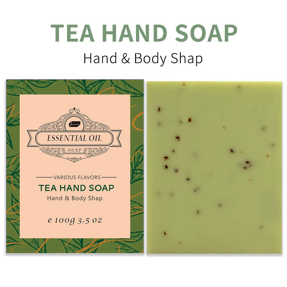 Handmade frosted essential oil soap bar for bathing and whole body cleansing