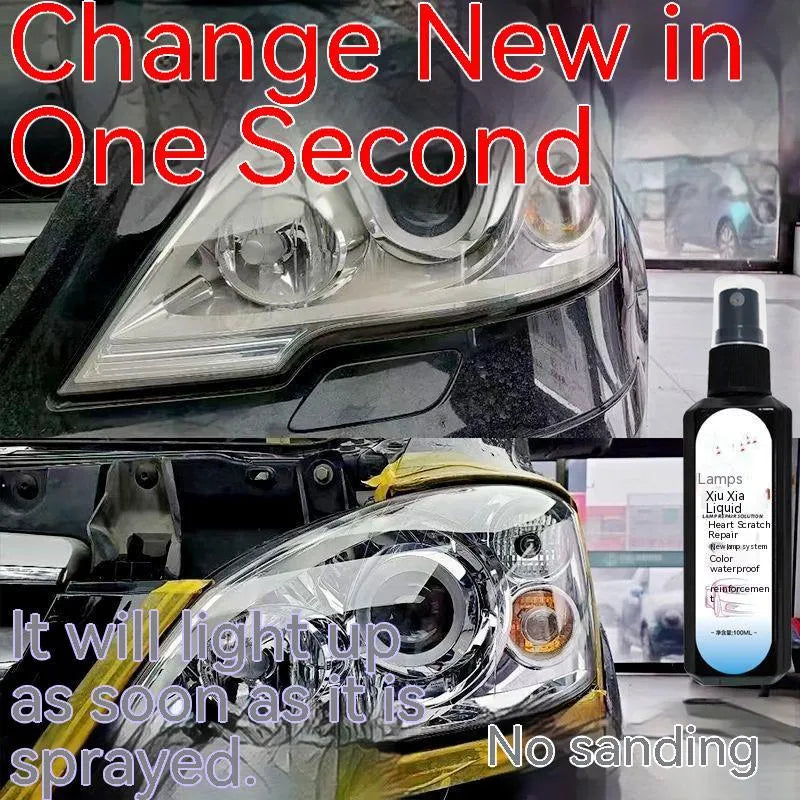 100ml bottle of car headlight renovation polishing liquid for plastic lens restoration.