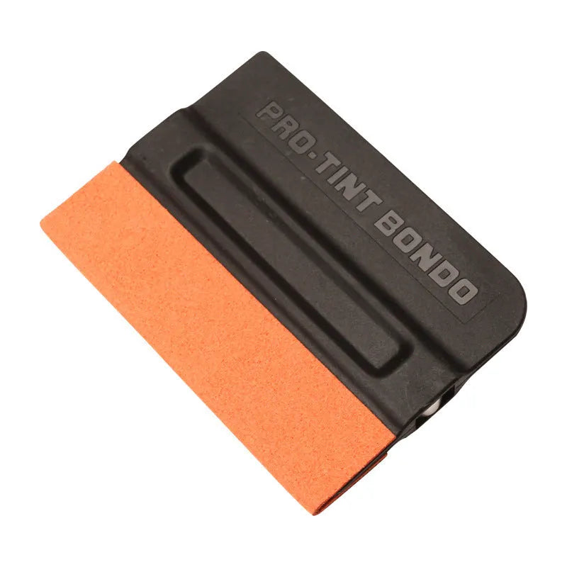 ABS plastic film scraper tool for car vinyl wrap removal with deerskin or wool head options.