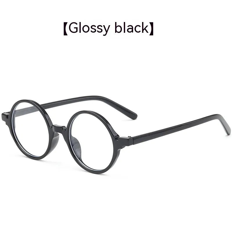 Retro round fashion glasses with circular frames and no diopters in four colour options