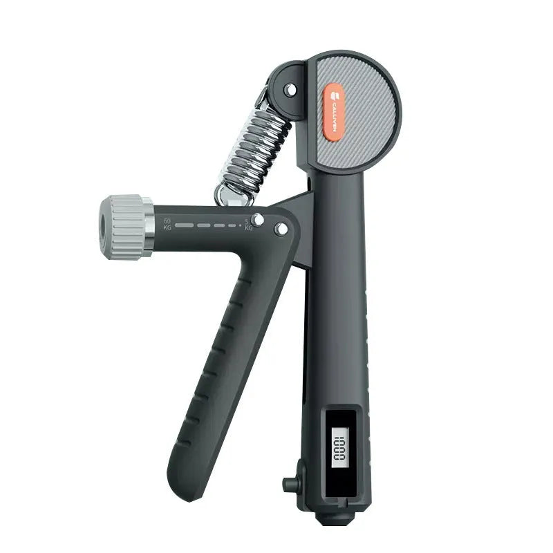 Adjustable spring hand grip trainer in ABS plastic for fitness and therapeutic hand massage
