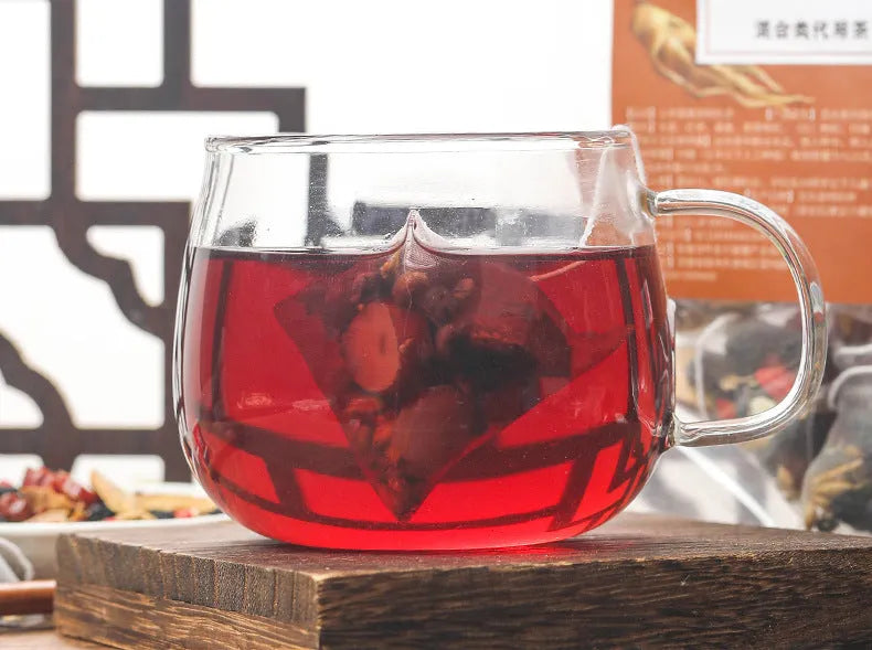 Pack of Ginseng Black Wolfberry Tea showing 40 individual 5g sachets for male vitality support.