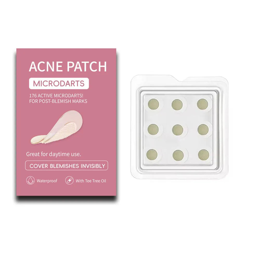 Box of 9 hydrocolloid acne patches for closed comedones treatment