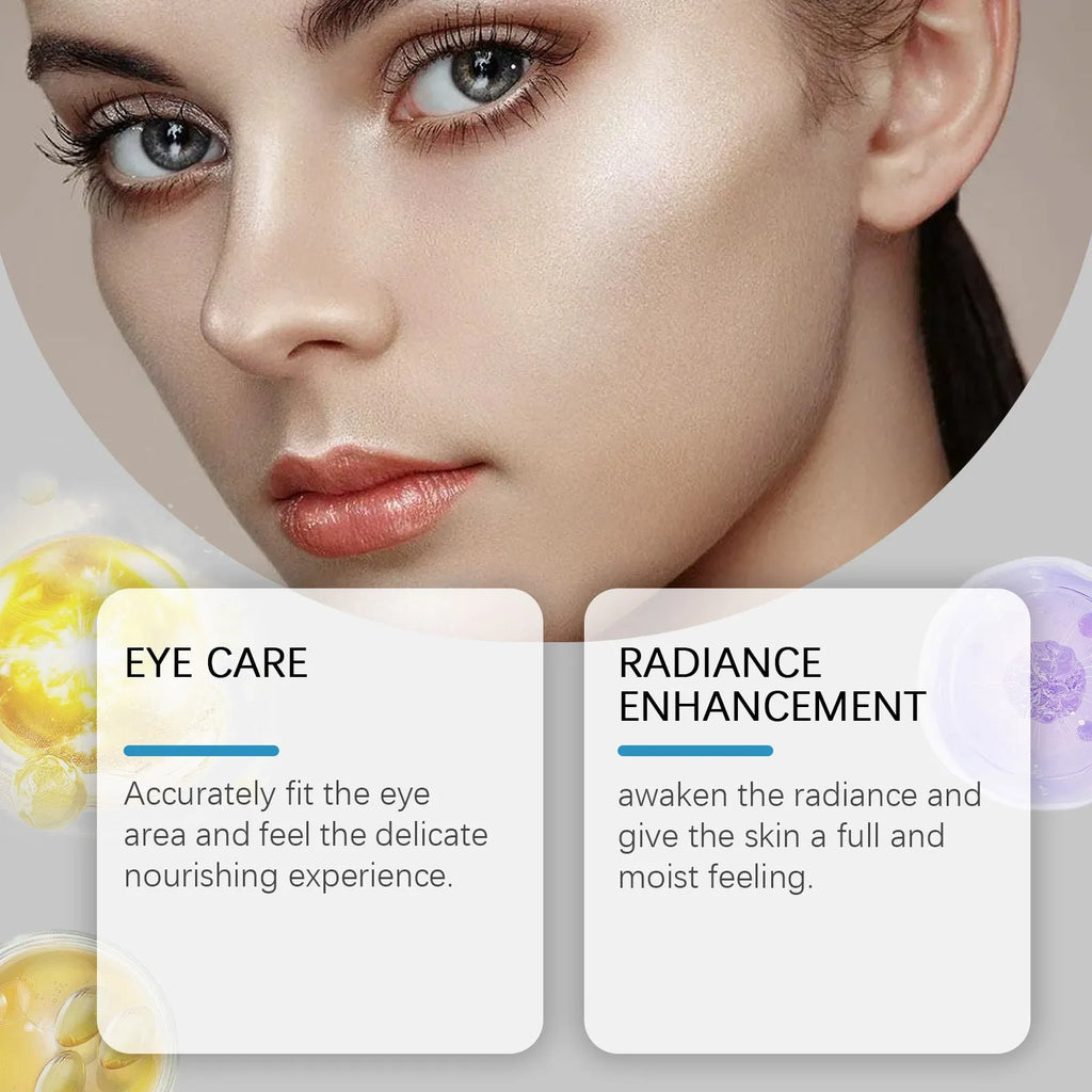 Single pair of microneedle eye patches for under-eye treatment with hyaluronic acid and retinoic acid.