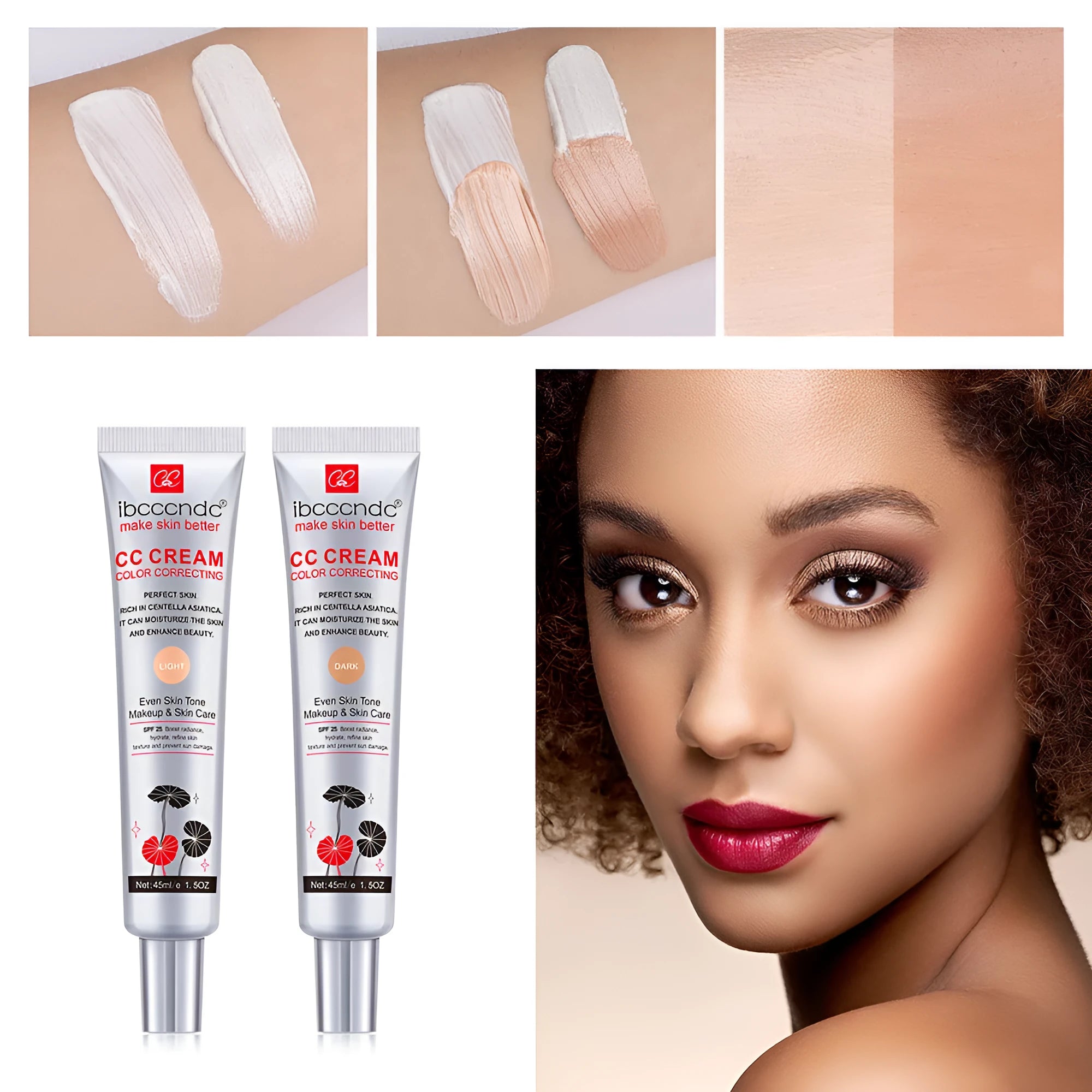Erborian CC cream tube with colour correcting moisturising makeup for natural complexion