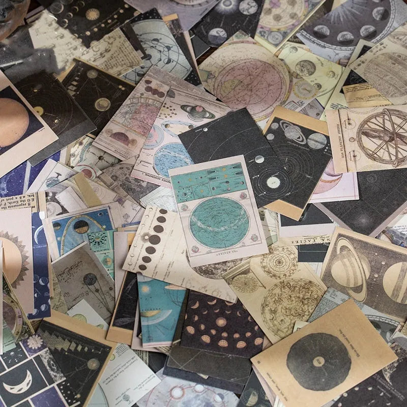 Box of 320 retro design stickers measuring 4cm by 6cm on Japanese paper.