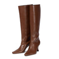 Women's square toe ankle cowboy boots in microfiber, shown in one of the available colours.