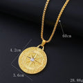 Geometric gold-colour alloy pendant necklace with zircon stones