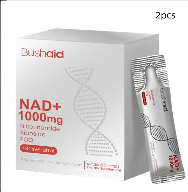 300g bottle of anti aging drink supplement powder with nicotinamide riboside and PQQ